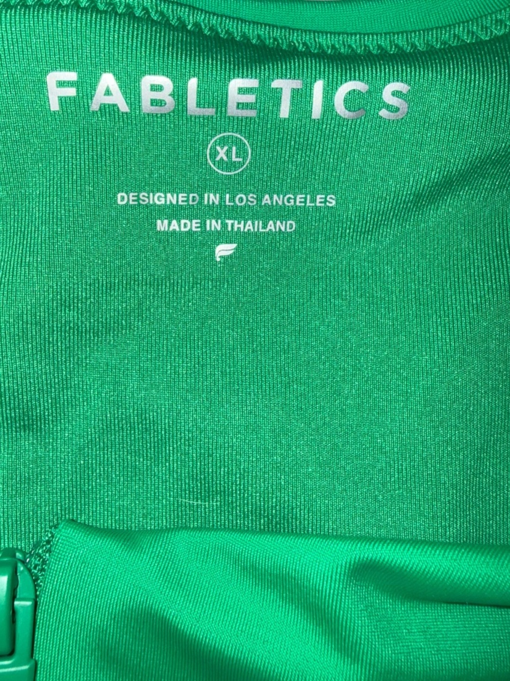 Fabletics Green Zip Front One Piece Swimsuit XL NWT Athletic Swim - Picture 3 of 13